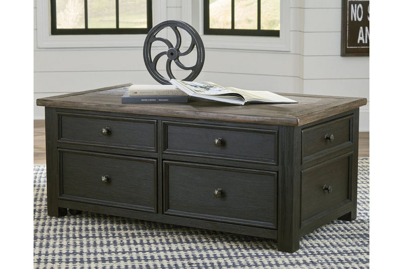 Tyler Creek Grayish Brown/Black Coffee Table with Lift Top - DMV FurnitureCoffee Table