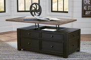 Tyler Creek Grayish Brown/Black Coffee Table with Lift Top - DMV FurnitureCoffee Table