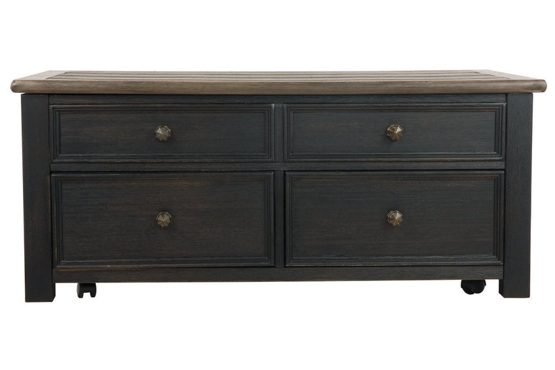 Tyler Creek Grayish Brown/Black Coffee Table with Lift Top - DMV FurnitureCoffee Table
