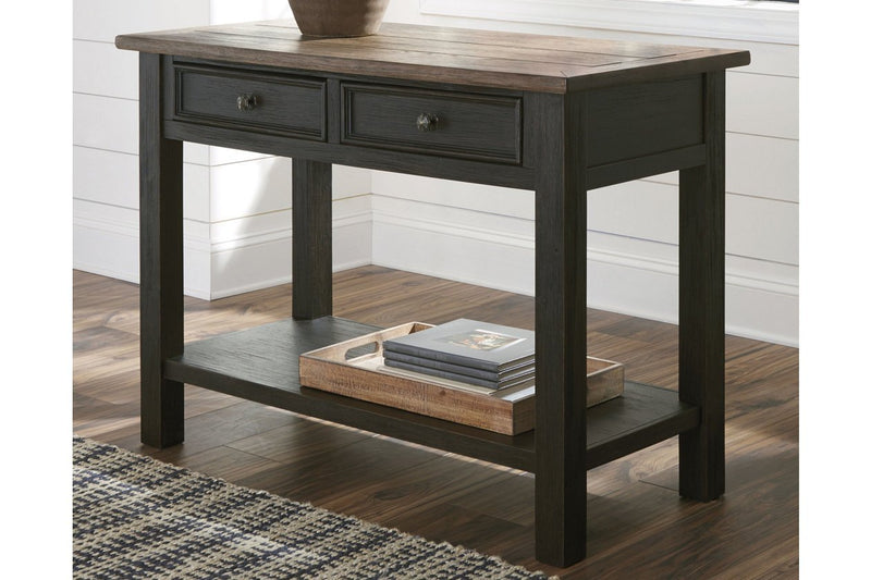 Tyler Creek Grayish Brown/Black Sofa/Console Table - DMV FurnitureSofa Table