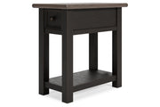 Tyler Creek Two - tone Chairside End Table - DMV FurnitureEnd Table Chair Side