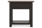 Tyler Creek Two - tone Chairside End Table - DMV FurnitureEnd Table Chair Side