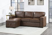 U0203 Coffee Reversible Pull Out Sofa Bed - U0203-COFFEE-REV PULL OUT SOFA BED