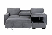 U0203 Light Grey Reversible Sofa Bed - DMV FurnitureSleeper Sectional