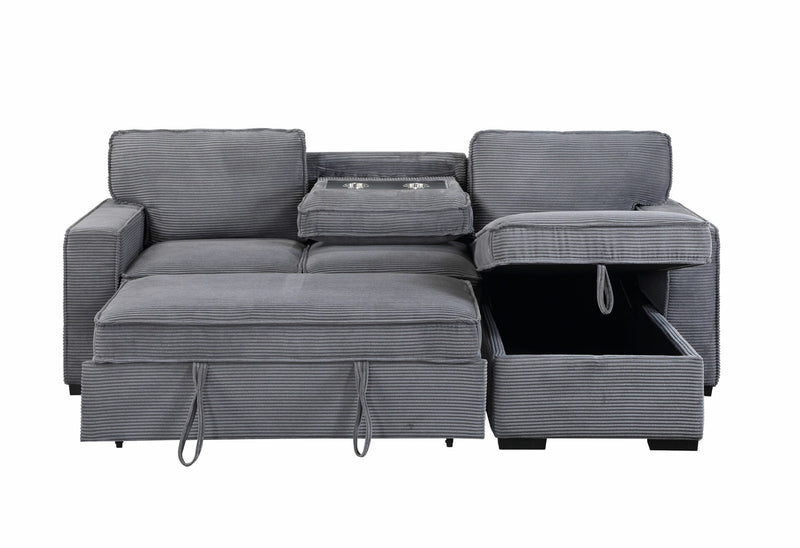 U0203 Light Grey Reversible Sofa Bed - DMV FurnitureSleeper Sectional