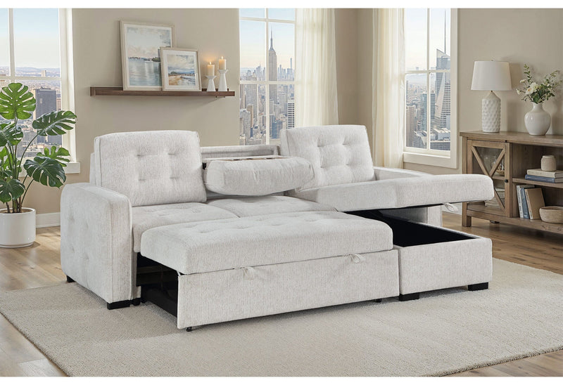 U0707 Chalk Reversible Sofa Bed - U0707-CHALK-REVERSIBLE SOFA BED