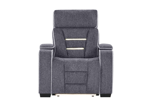 U1895 Grey P2 Recliner With Is And Led - U1895-GREY-P2 R