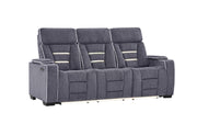 U1895 Grey P2 Reclining Sofa With Is And Led - U1895-GREY-P2 RS