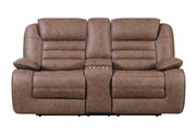 U2250 Brown Console Reclining Loveseat - U2250-BROWN-CRLS