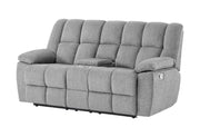 U6000 Smoke Console Reclining Loveseat - U6000-SMOKE-CRLS-N