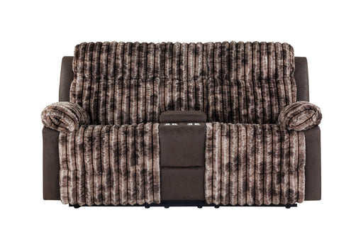 U6028 Brown Console Reclining Loveseat - U6028-BROWN-CRLS-N