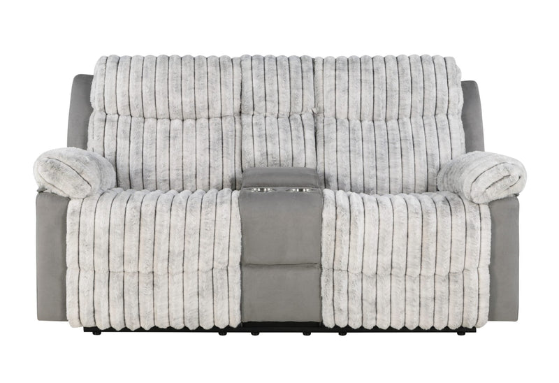 U6028 Grey Console Reclining Loveseat - U6028-GREY-CRLS