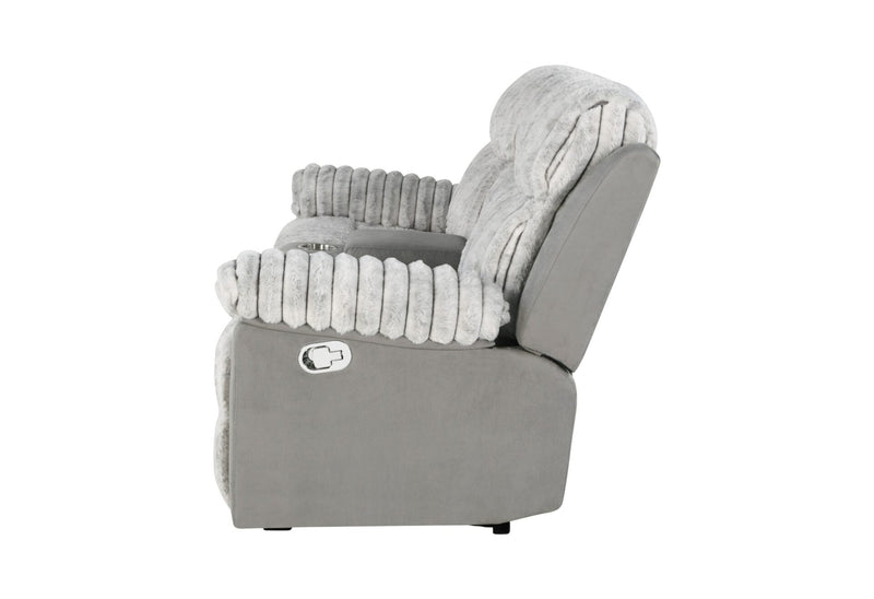 U6028 Grey Console Reclining Loveseat - U6028-GREY-CRLS