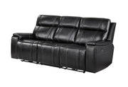 U8881 Black Leather Power Reclining Sofa With Immerse Sound - U8881-BLK LEATHER-PRS IMMERSE