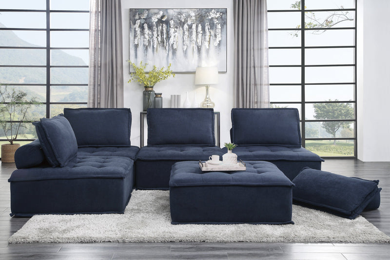 Ulrich Blue Modular 5 - Piece Modular Sectional - DMV FurnitureSectional