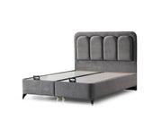 Uludag Storage Bed With Headboard - Queen in Grey - 200-ELIF-ULU-150-EY320-SB