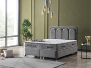 Uludag Storage Bed With Headboard - Queen in Grey - 200-ELIF-ULU-150-EY320-SB