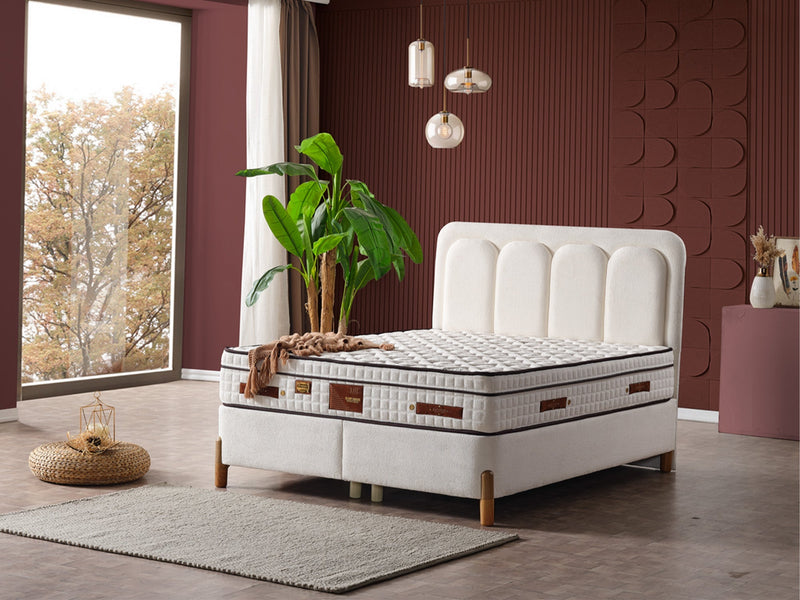 Uludag Storage Bed With Headboard - Queen in Grey - 200-ELIF-ULU-150-EY320-SB