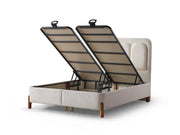 Uludag Storage Bed With Headboard - Twin in Cream - 200-ELIF-ULU-90-EY322-SB