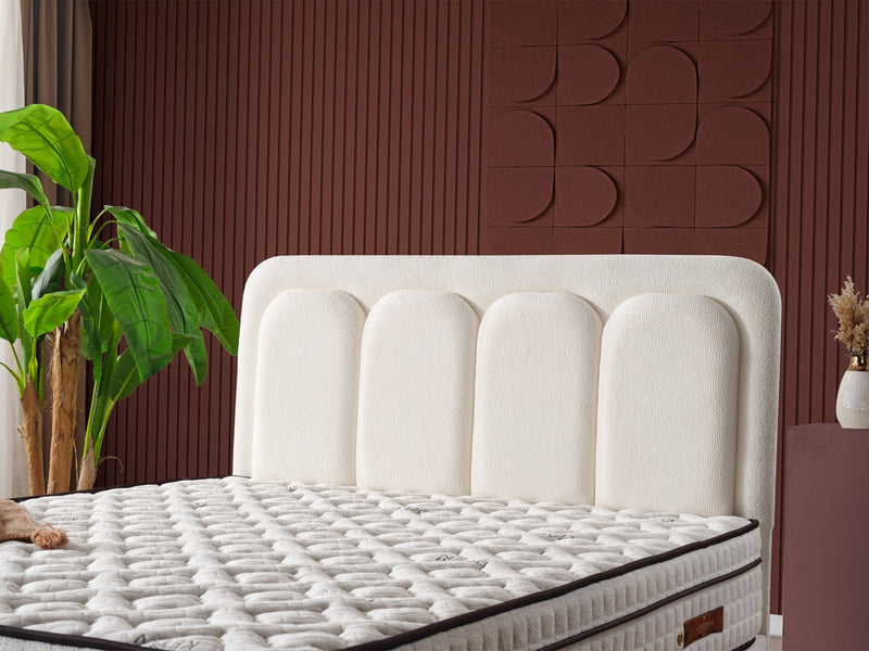 Uludag Storage Bed With Headboard - Twin in Cream - 200-ELIF-ULU-90-EY322-SB