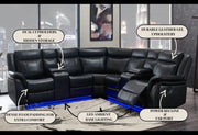 Um02 Black Sectional - DMV FurnitureSectional