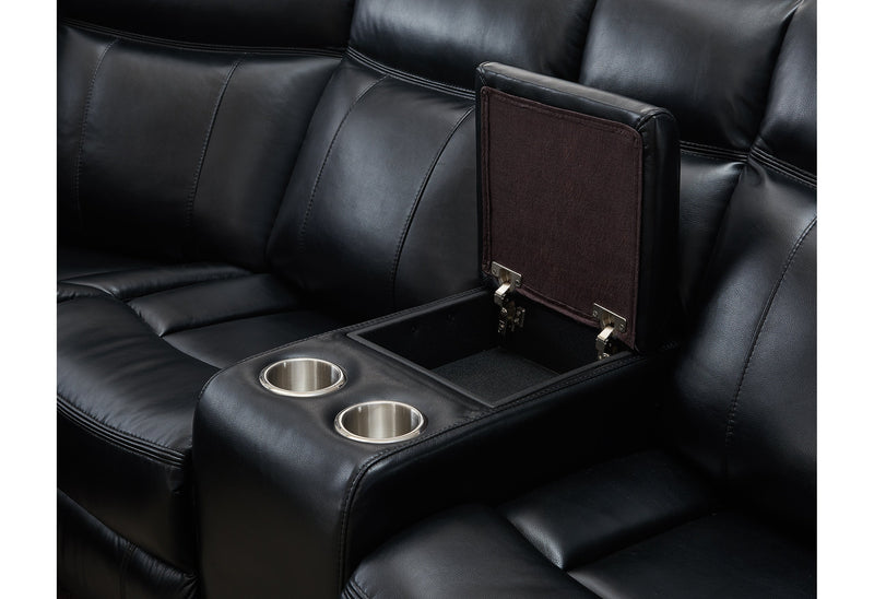 Um02 Black Sectional - DMV FurnitureSectional