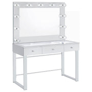 Umbridge 3-drawer Vanity Set with Lighting Chrome and White - 935934