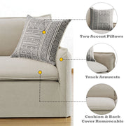 Upendo Sofa W/2 Pillows - LV03080
