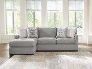 UrbanCrest Pewter 2-Piece Sleeper Sectional with Chaise - PC20804S4