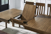 Urbinforte Dining Table and 8 Chairs in Light Brown - PKG024532