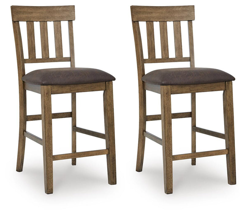Urbinforte Light Brown Counter Height Barstool (Set of 2) - PCD592-124X2
