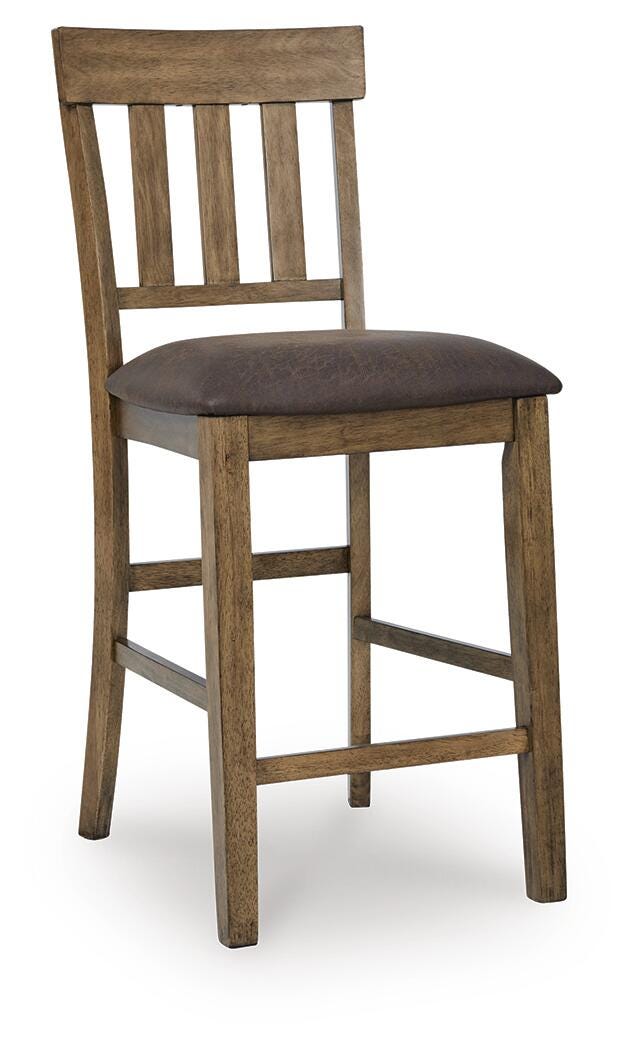 Urbinforte Light Brown Counter Height Barstool (Set of 2) - PCD592-124X2