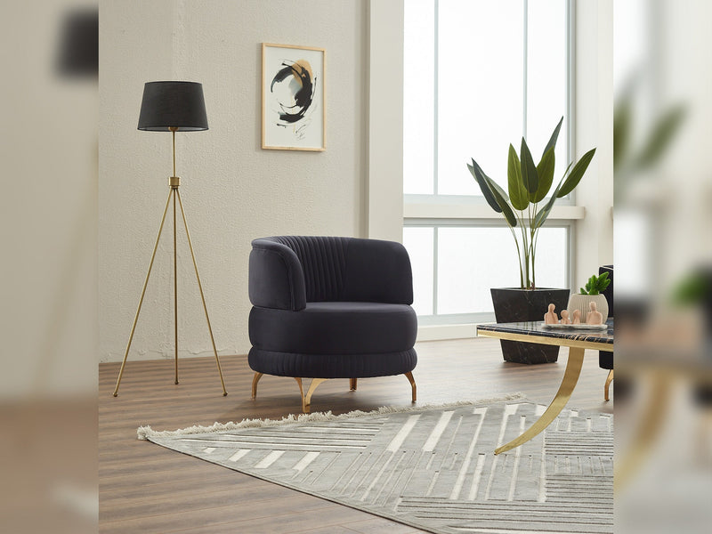Urla 3-pieces (Sofa & Loveseat & Chair) Livingroom in Anthracite - 200-SIM-URL-ANKA154-321