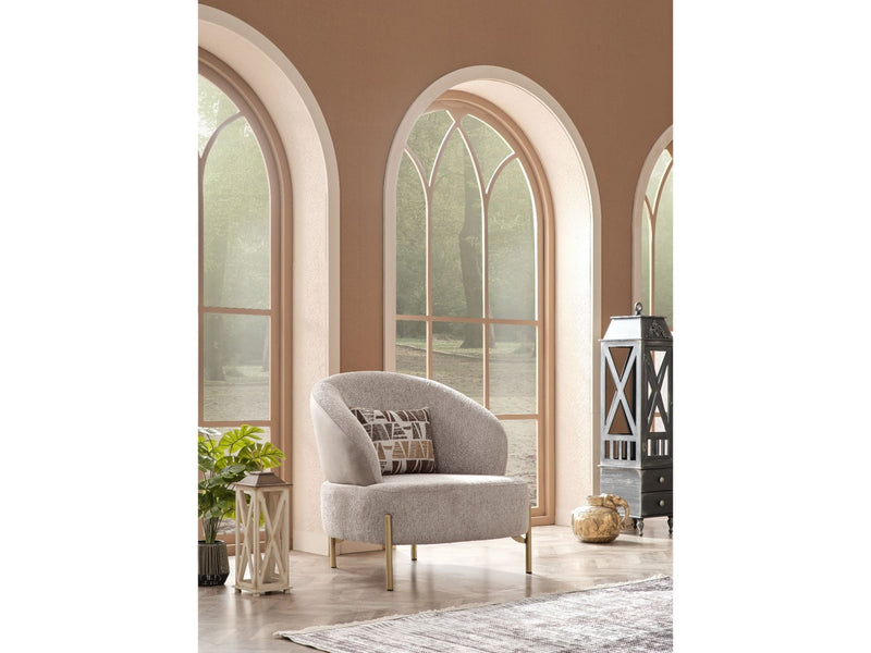 Urla 4-pieces (Sofa & Module Sofa & 2 Chair) Livingroom Set Cream in Cream - 101-URL-ANG04-33M11