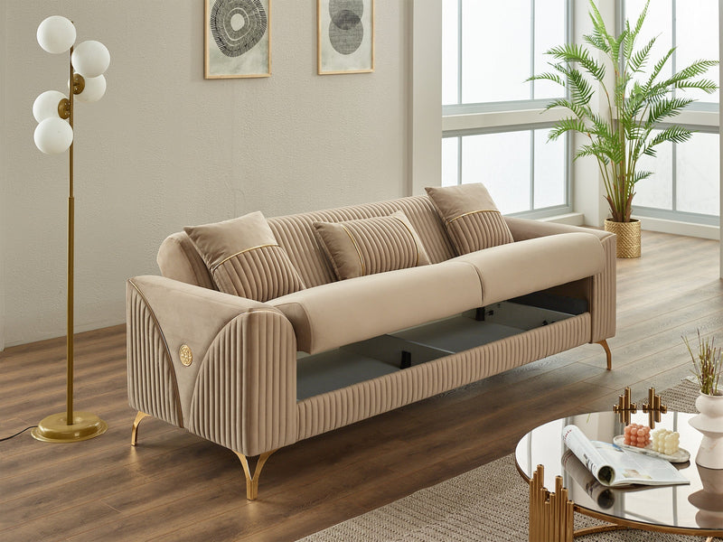 Urla Convertible Loveseat in Anthracite - 200-SIM-URL-ANKA154-2