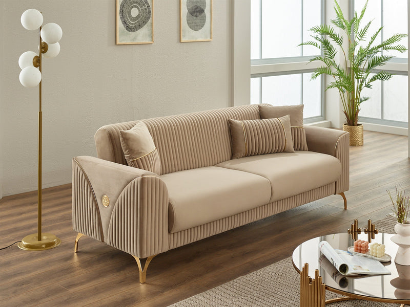 Urla Convertible Sofa in Beige - 200-SIM-URL-ANKA153-3