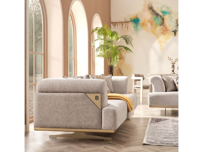 Urla Stationary Module Sofa Cream in Cream - 101-URL-ANG04-3M