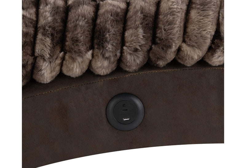 Dominic Mink/Java Chaise With Usb - DOMINIC-MINK/JAVA-CHS W/ USB-N