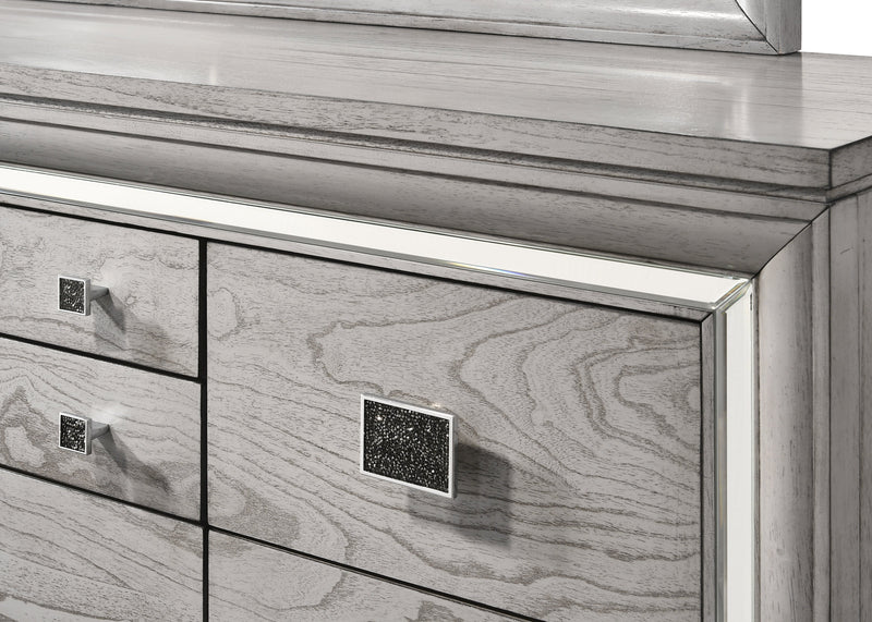 Vail Gray LED Upholstered Panel Bedroom Set - DMV FurnitureBedroom Set