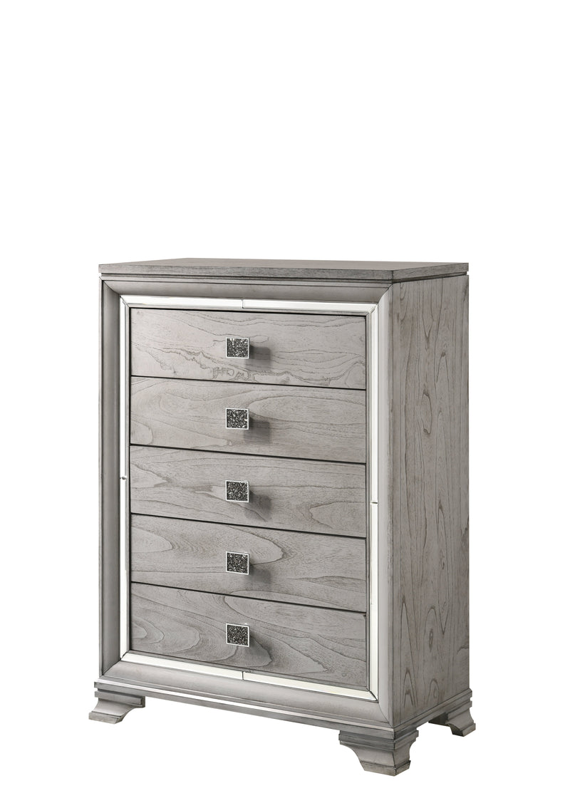Vail Gray LED Upholstered Panel Bedroom Set - DMV FurnitureBedroom Set