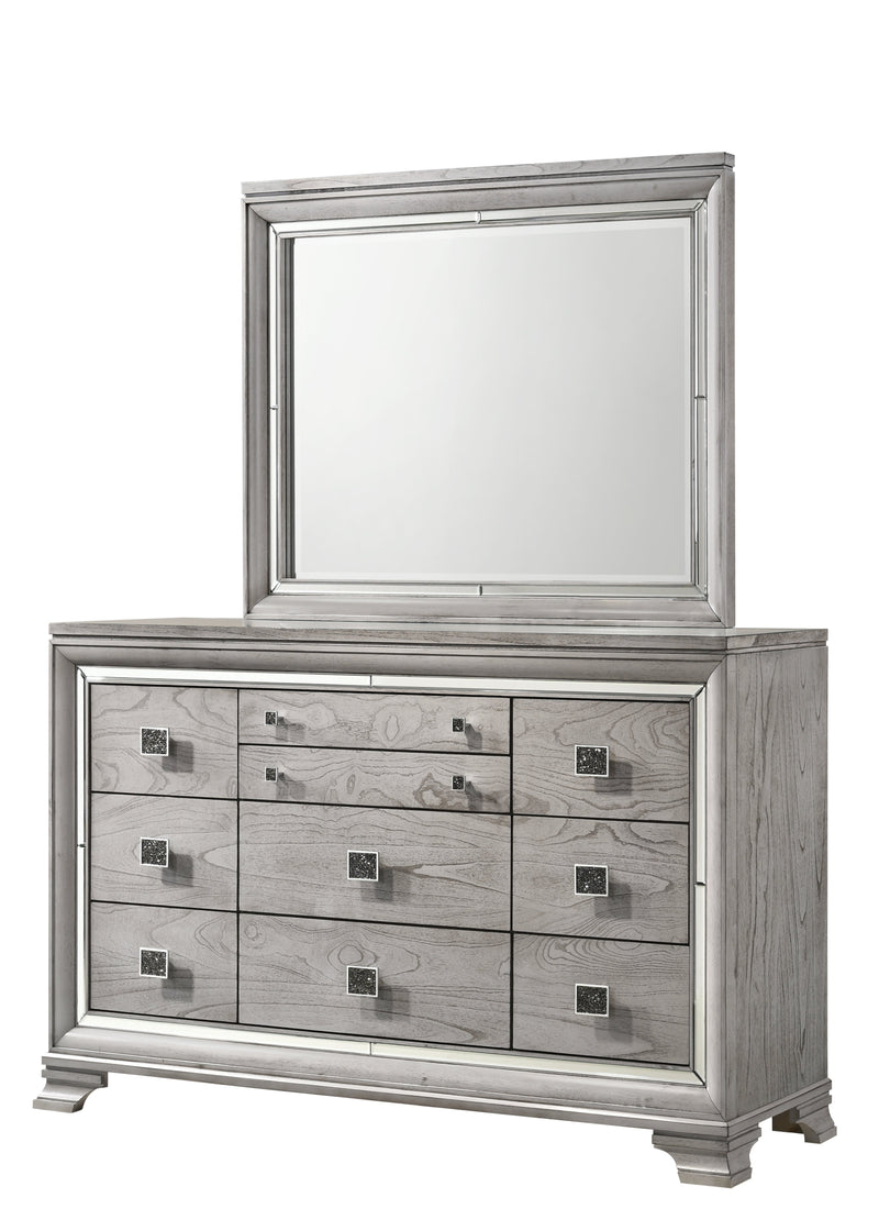 Vail Gray LED Upholstered Panel Bedroom Set - DMV FurnitureBedroom Set