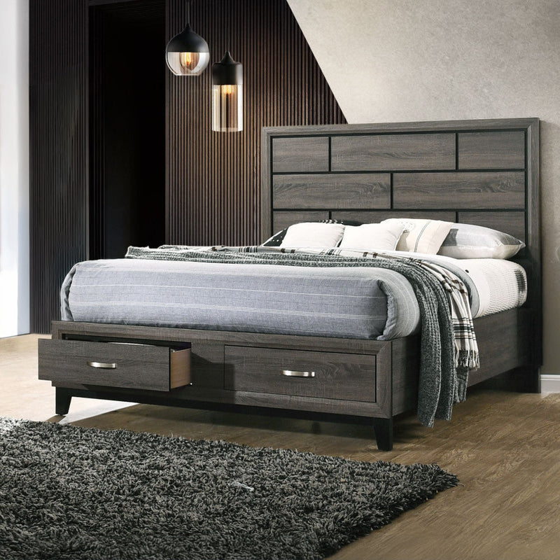 Valdemar EK Bed W/Storage - 27057EK