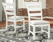 Valebeck Beige/White Dining Chair (Set of 2) - D546-01X2