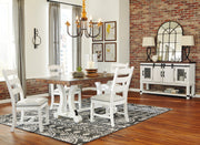 Valebeck Beige/White Rectangular Dining Set - DMV FurnitureDining Room Set