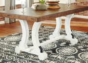 Valebeck Beige/White Rectangular Dining Set - DMV FurnitureDining Room Set
