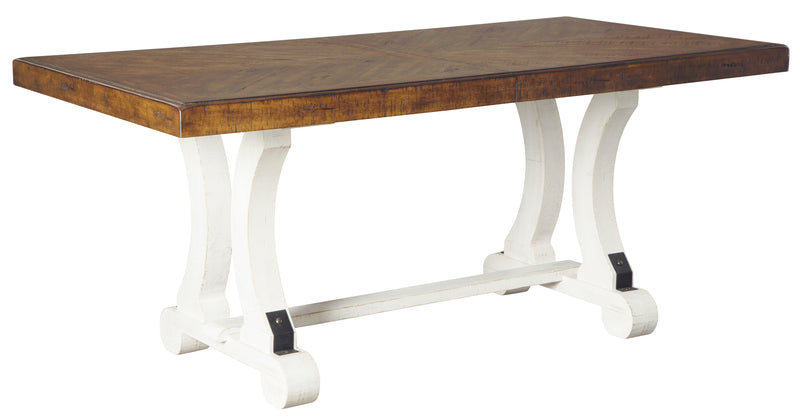 Valebeck Beige/White Rectangular Dining Set - DMV FurnitureDining Room Set