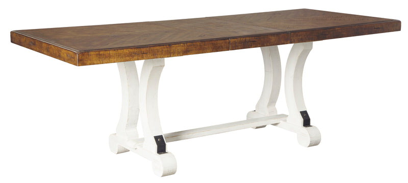 Valebeck Beige/White Rectangular Dining Set - DMV FurnitureDining Room Set