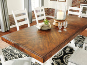 Valebeck Beige/White Rectangular Dining Set - DMV FurnitureDining Room Set