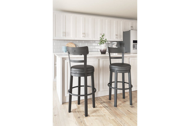 Valebeck Black Bar Height Bar Stool - DMV FurnitureBarstool