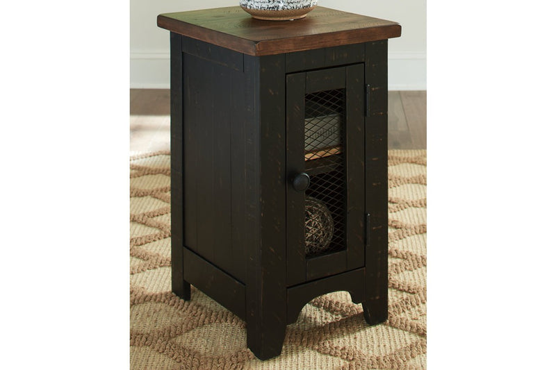Valebeck Black/Brown Chairside End Table - T468-7 - DMV Furniture